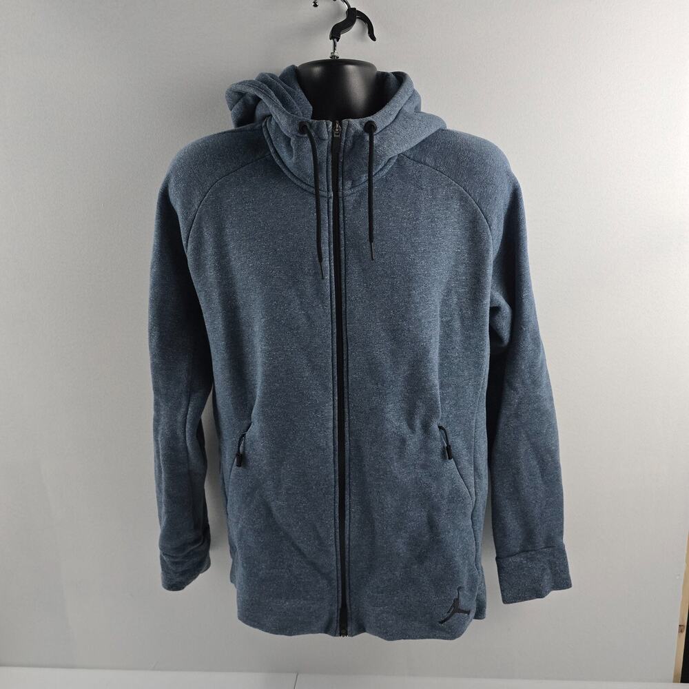 Jordan full zip sweater hoodie blue mens Large 5342‎